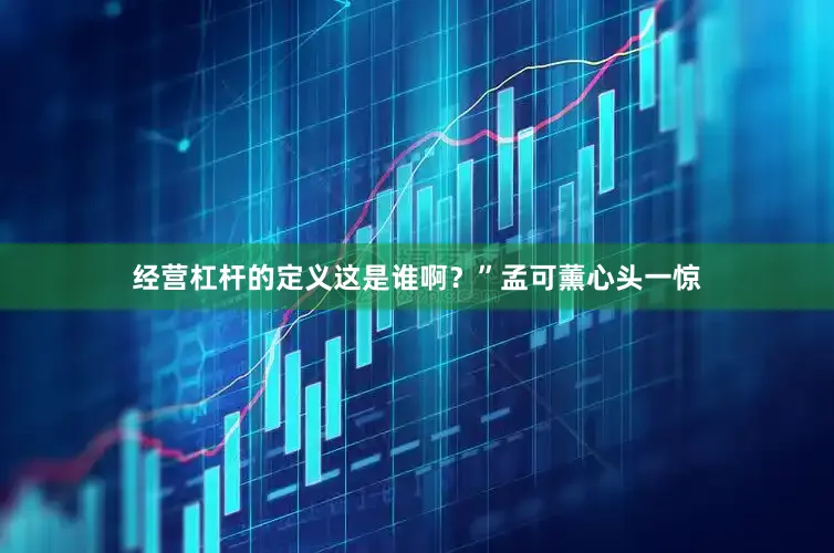 经营杠杆的定义这是谁啊？”孟可薰心头一惊