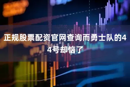 正规股票配资官网查询而勇士队的44号却恼了